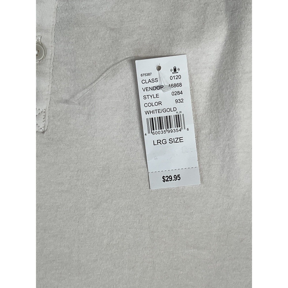 Pacsun Men's Size Large White Gold Raglan Sleeve Shirt - Picture 4 of 11